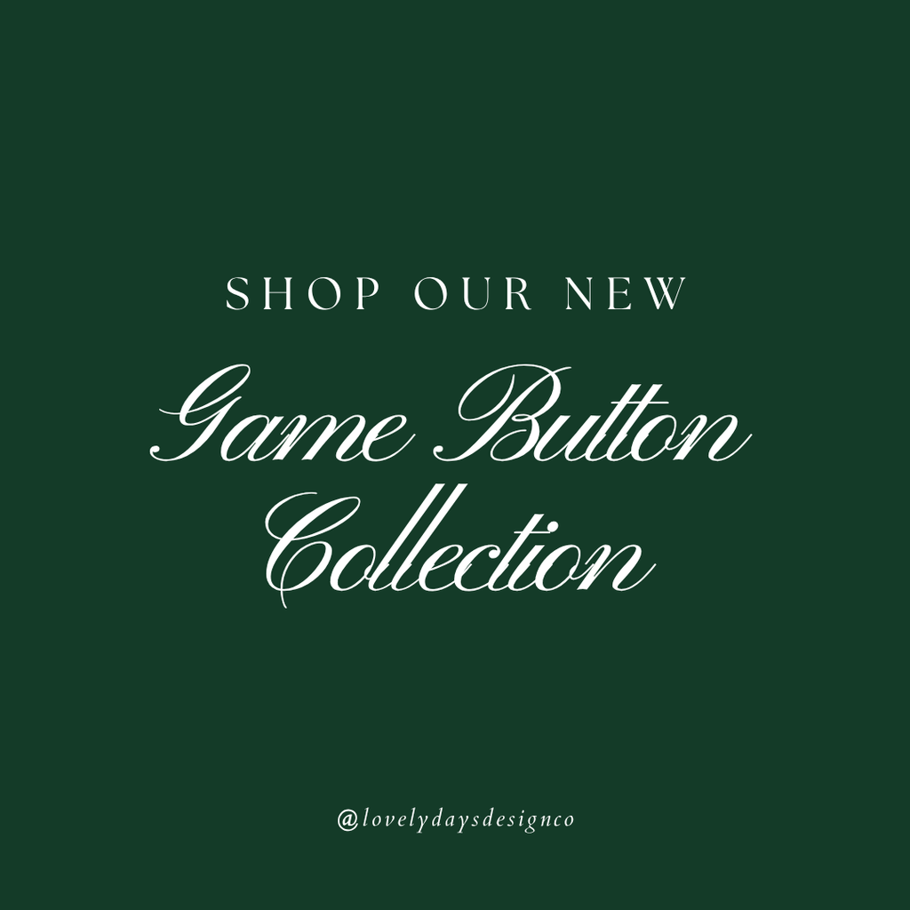 Promotional text for a 'Game Button Collection' on a green background with white text.