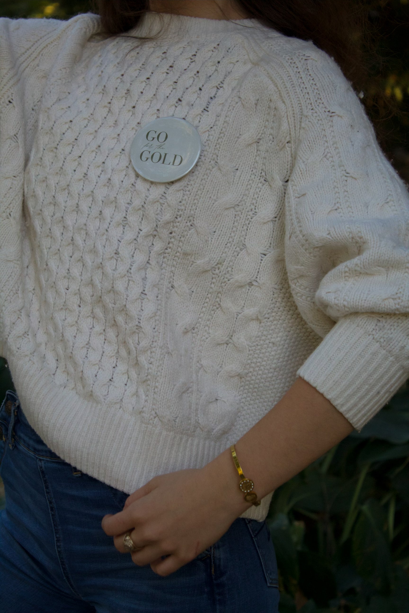 "Go for the Gold" Game Day Button
