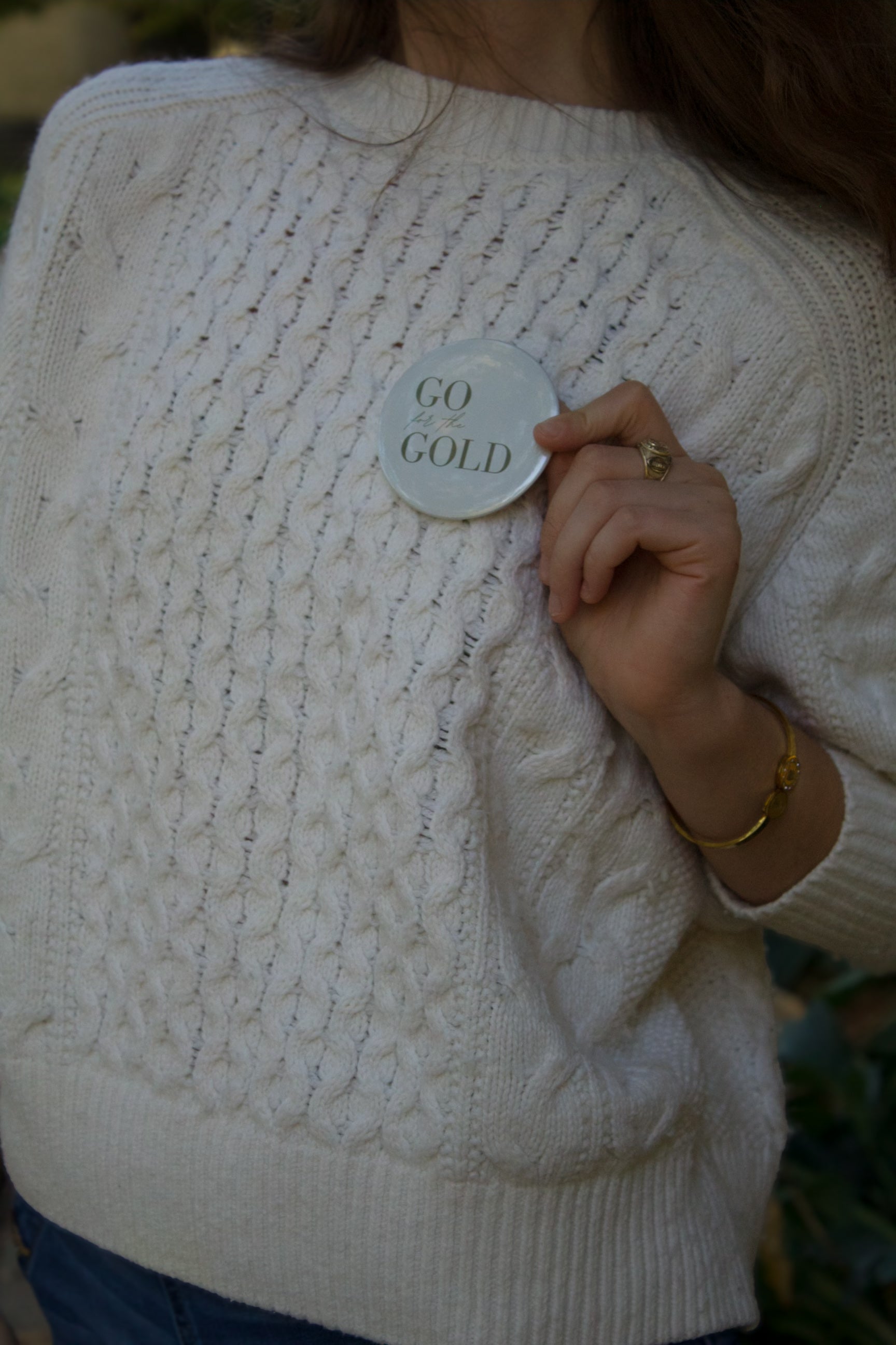 "Go for the Gold" Game Day Button