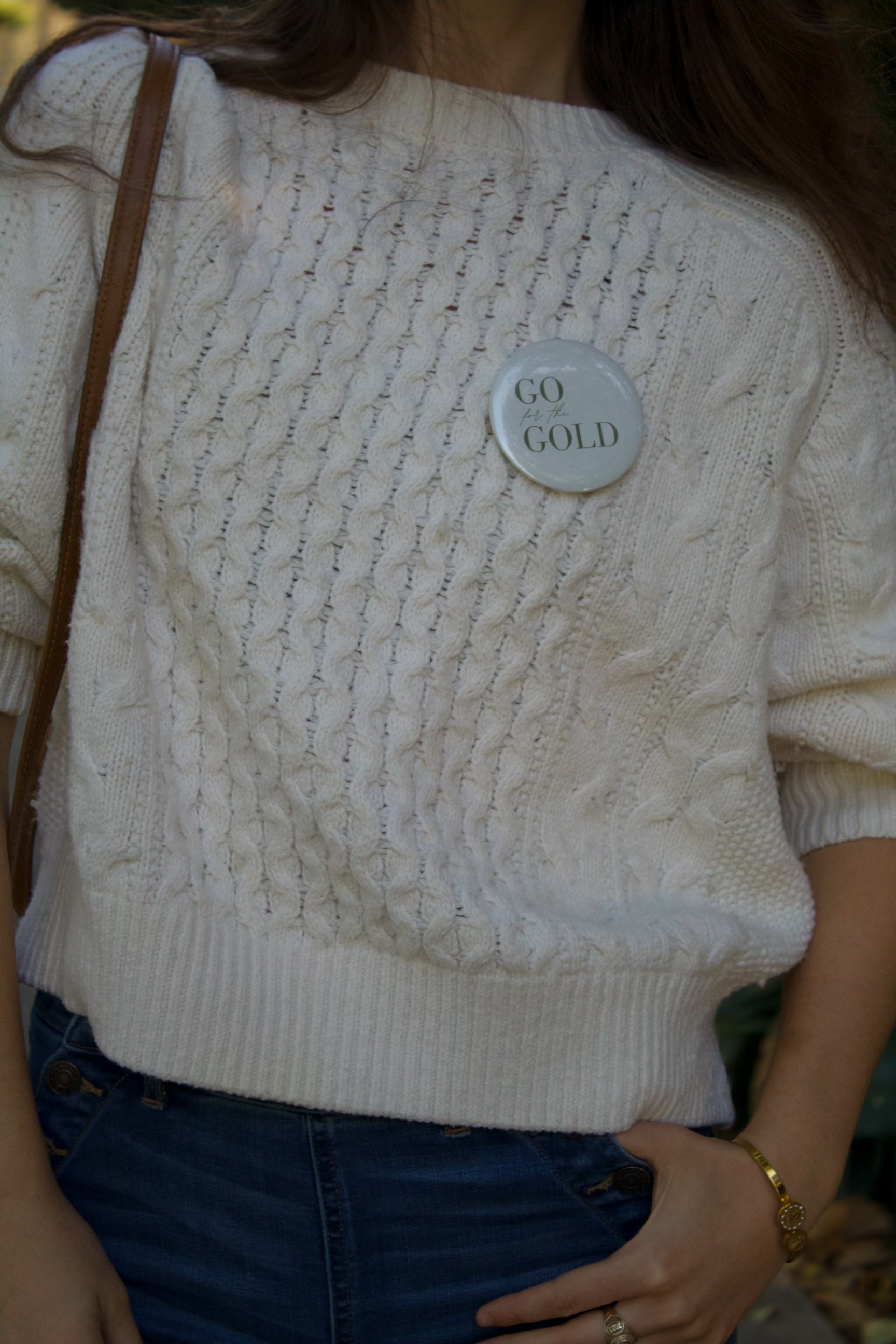 "Go for the Gold" Game Day Button