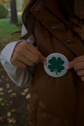 The Polka Dot Green Shamrock Game Day Button