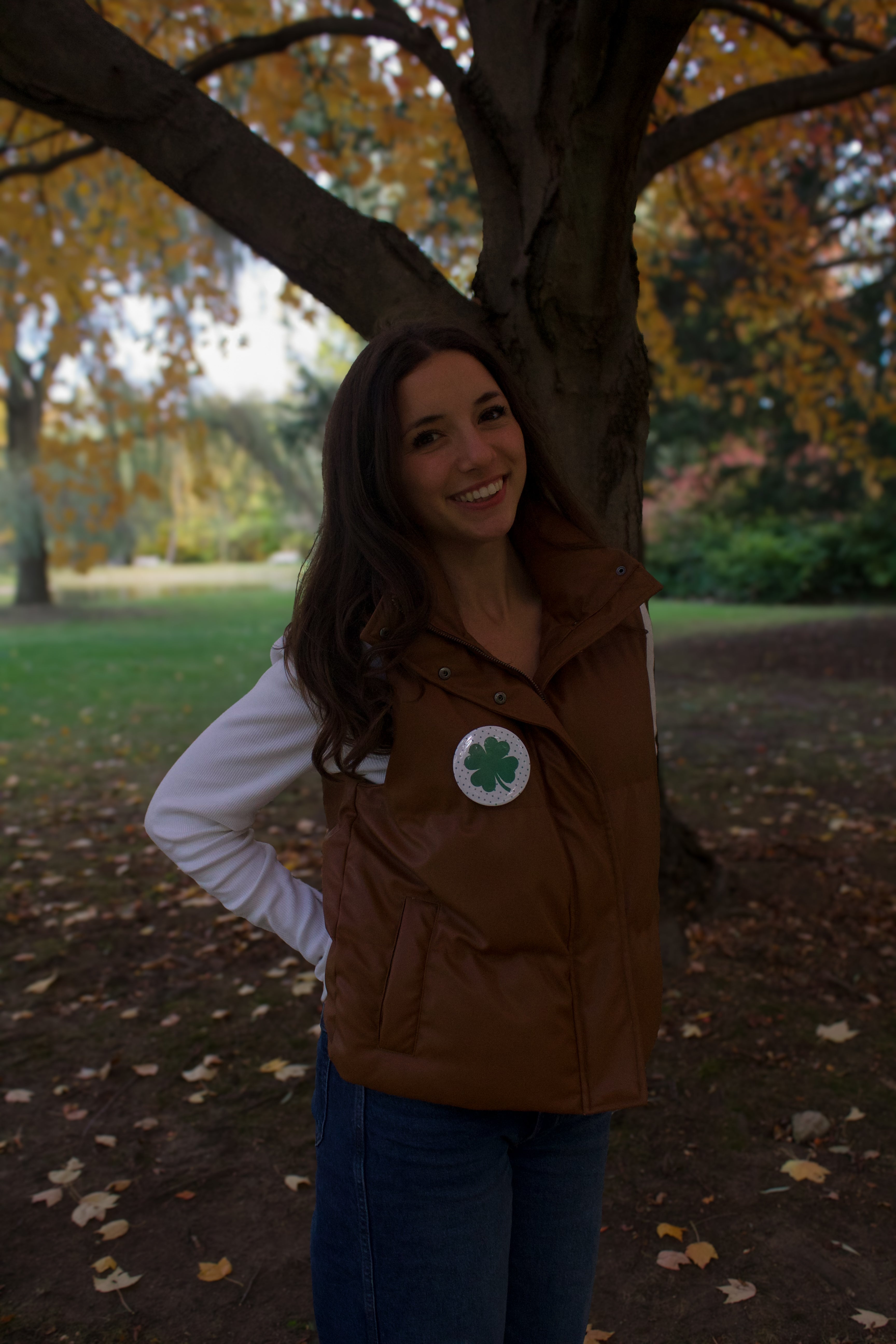 The Polka Dot Green Shamrock Game Day Button