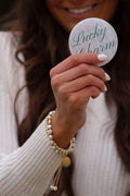 Luck of the Irish Collection: "Lucky Charm" Gingham Pinback Button