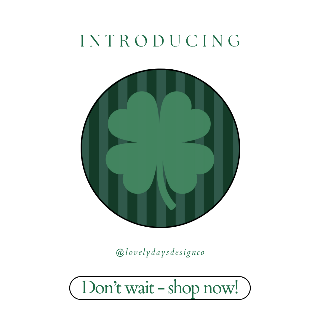 The Striped Shamrock Game Day Button