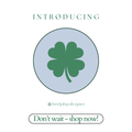 The Light Blue Collection: Simple Shamrock Game Day Button