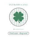 The Gingham Shamrock Game Day Button