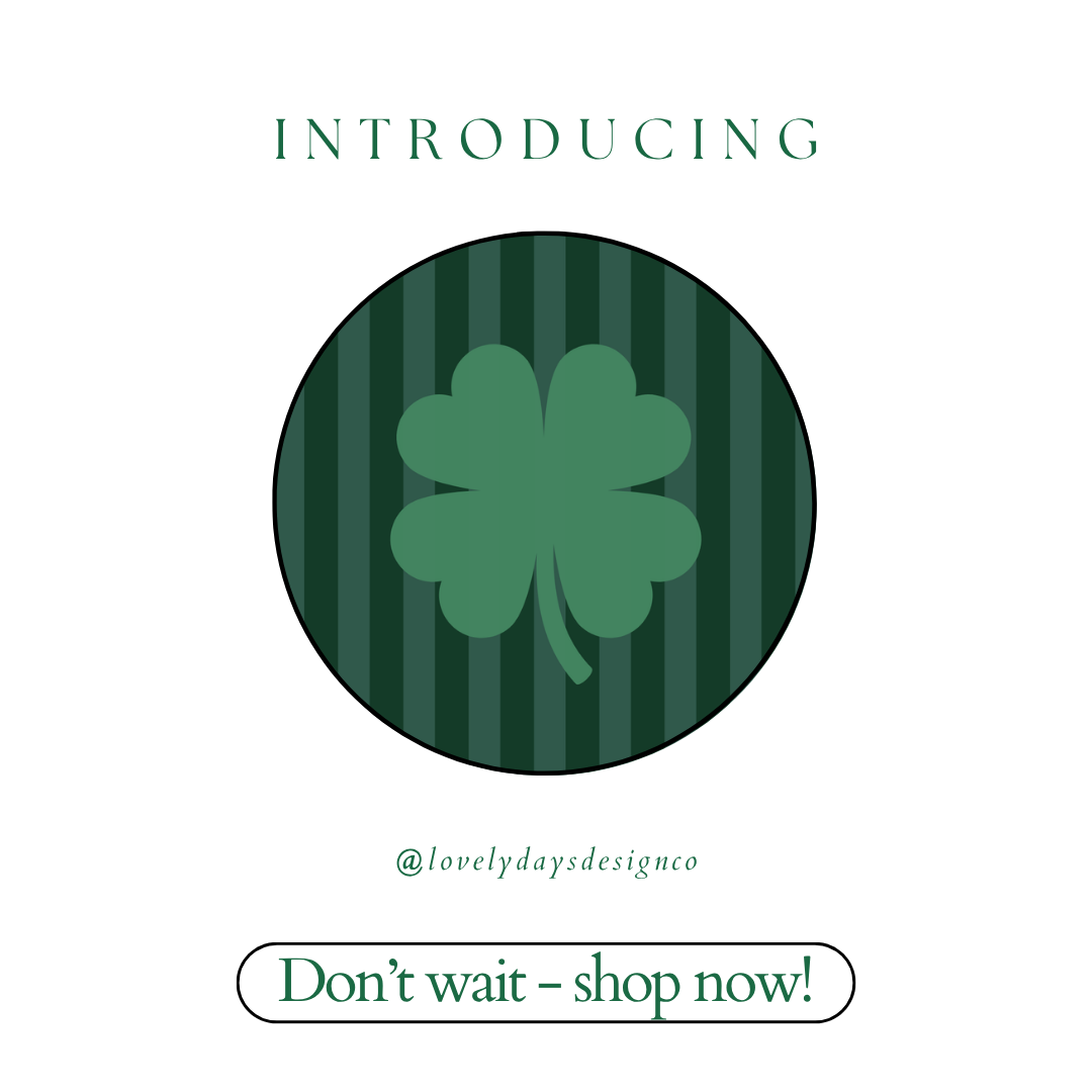 The Striped Shamrock Game Day Button
