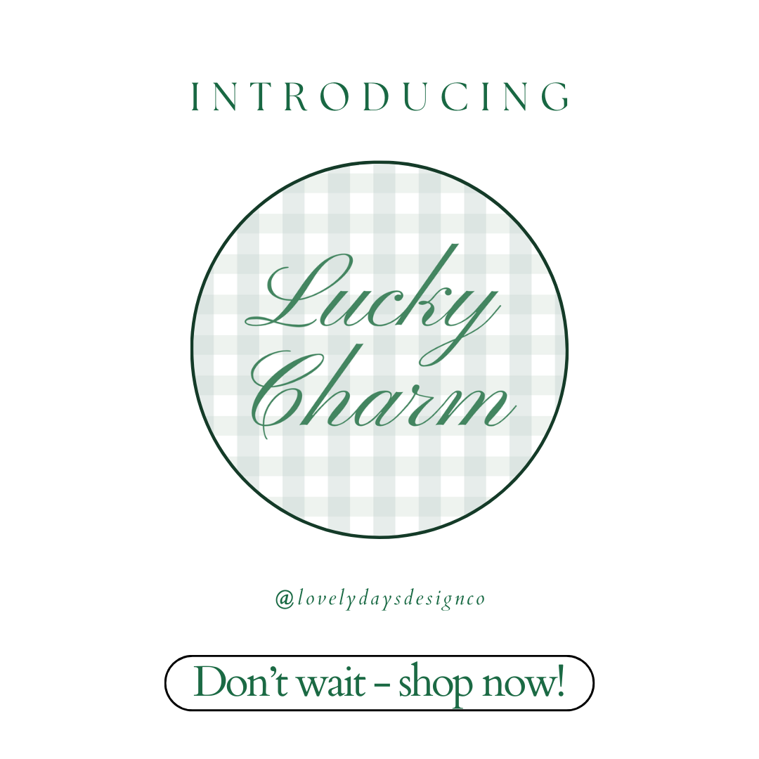 Luck of the Irish Collection: "Lucky Charm" Gingham Pinback Button