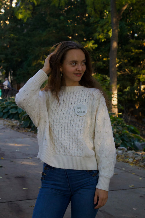 "Go for the Gold" Game Day Button