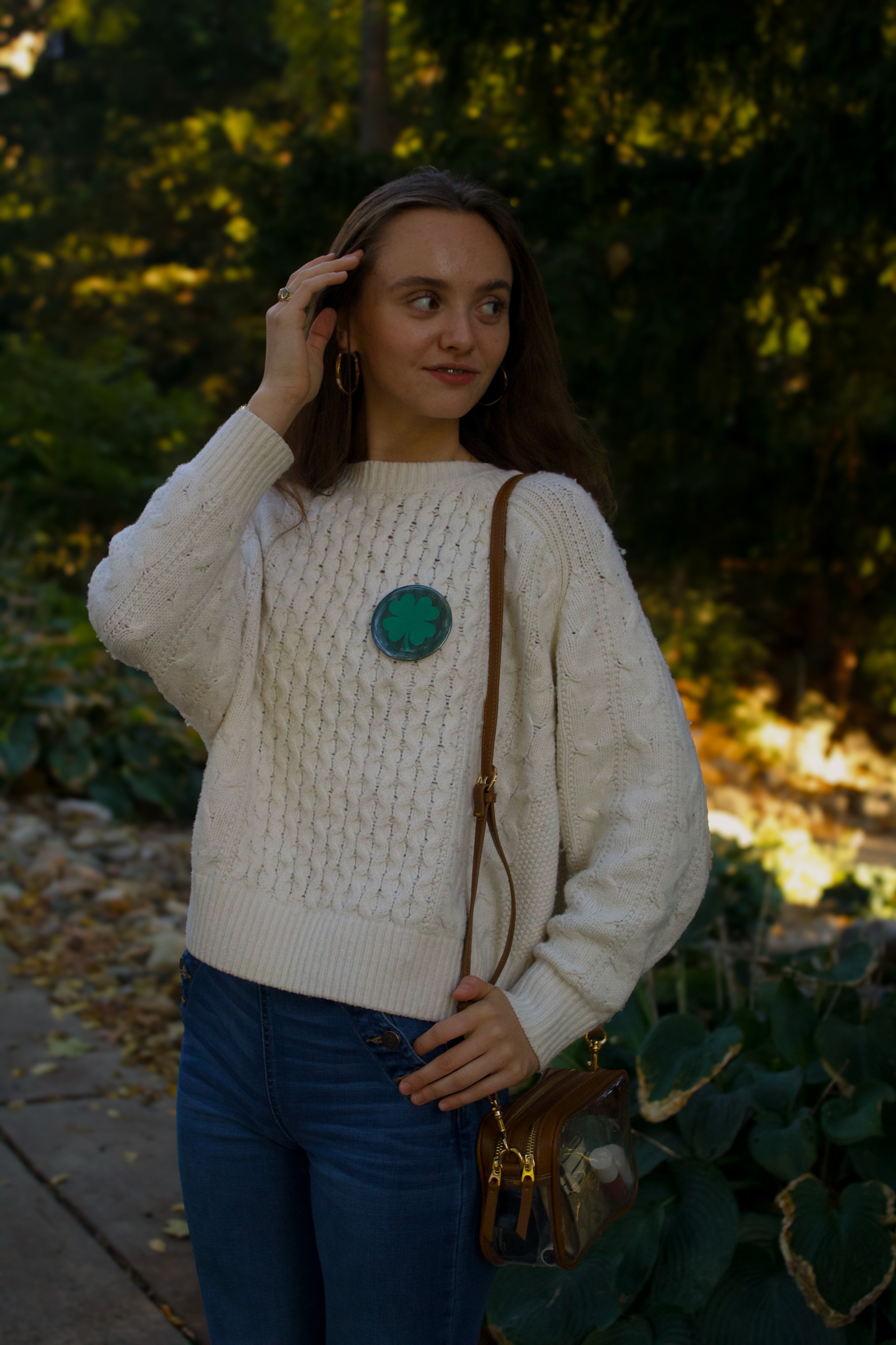 The Striped Shamrock Game Day Button